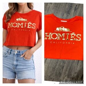 NWOT HOMIES  California Crop Top